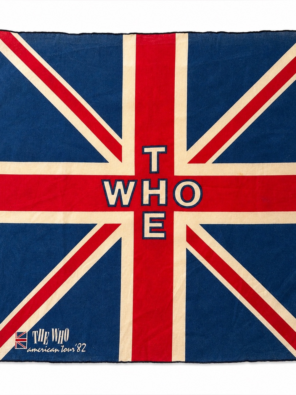 The Who 1982 American Tour Union Jack Scarf Mod 20x20